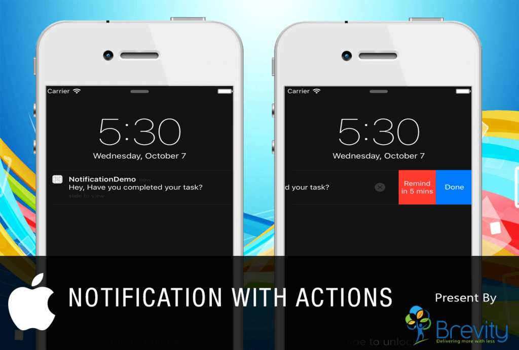 Notification with actions