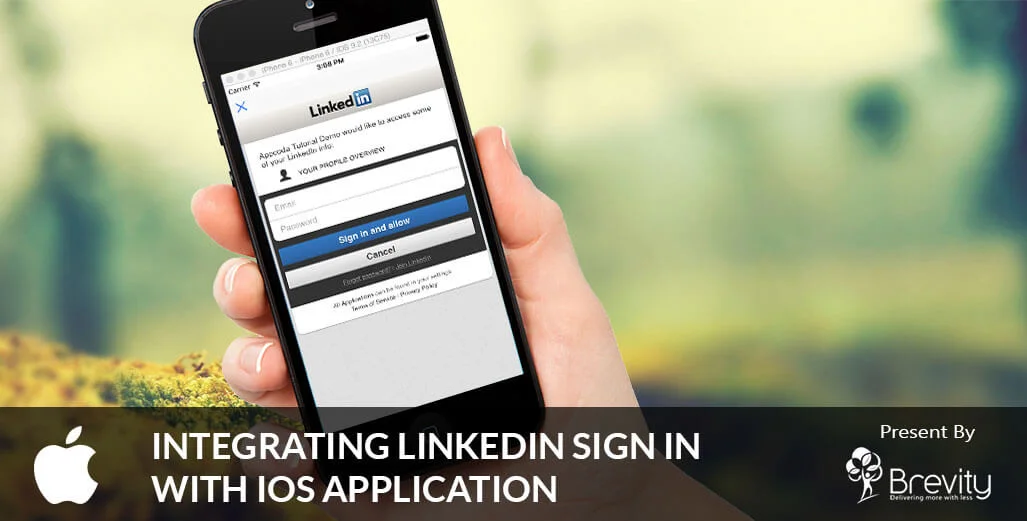 Integrating LinkedIn sign in with iOS application