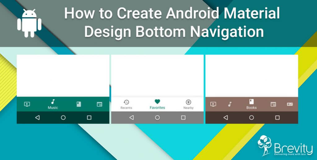 Android material design bottom navigation