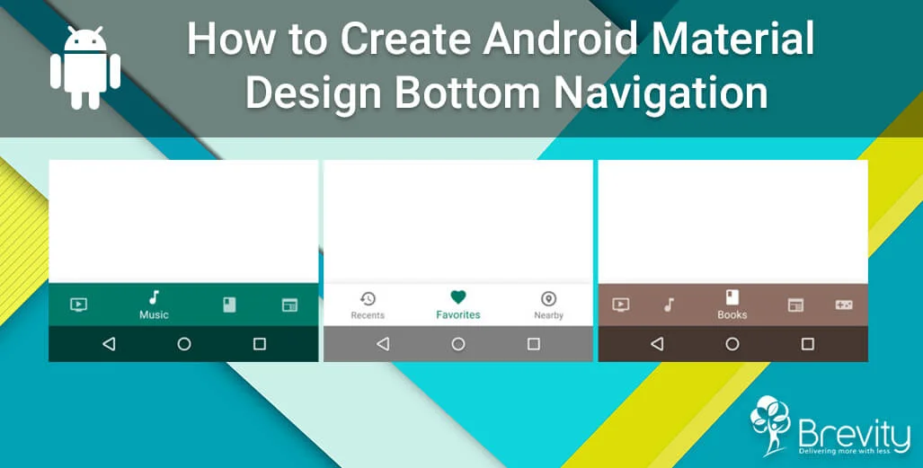 How to create Android material design bottom navigation