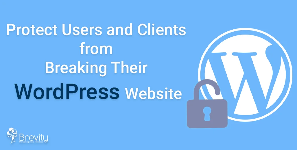Protect users and clients from breaking their WordPress website