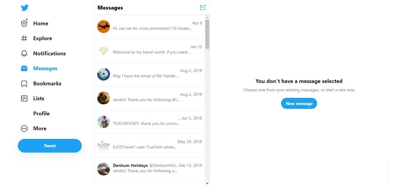 Direct messages new UI